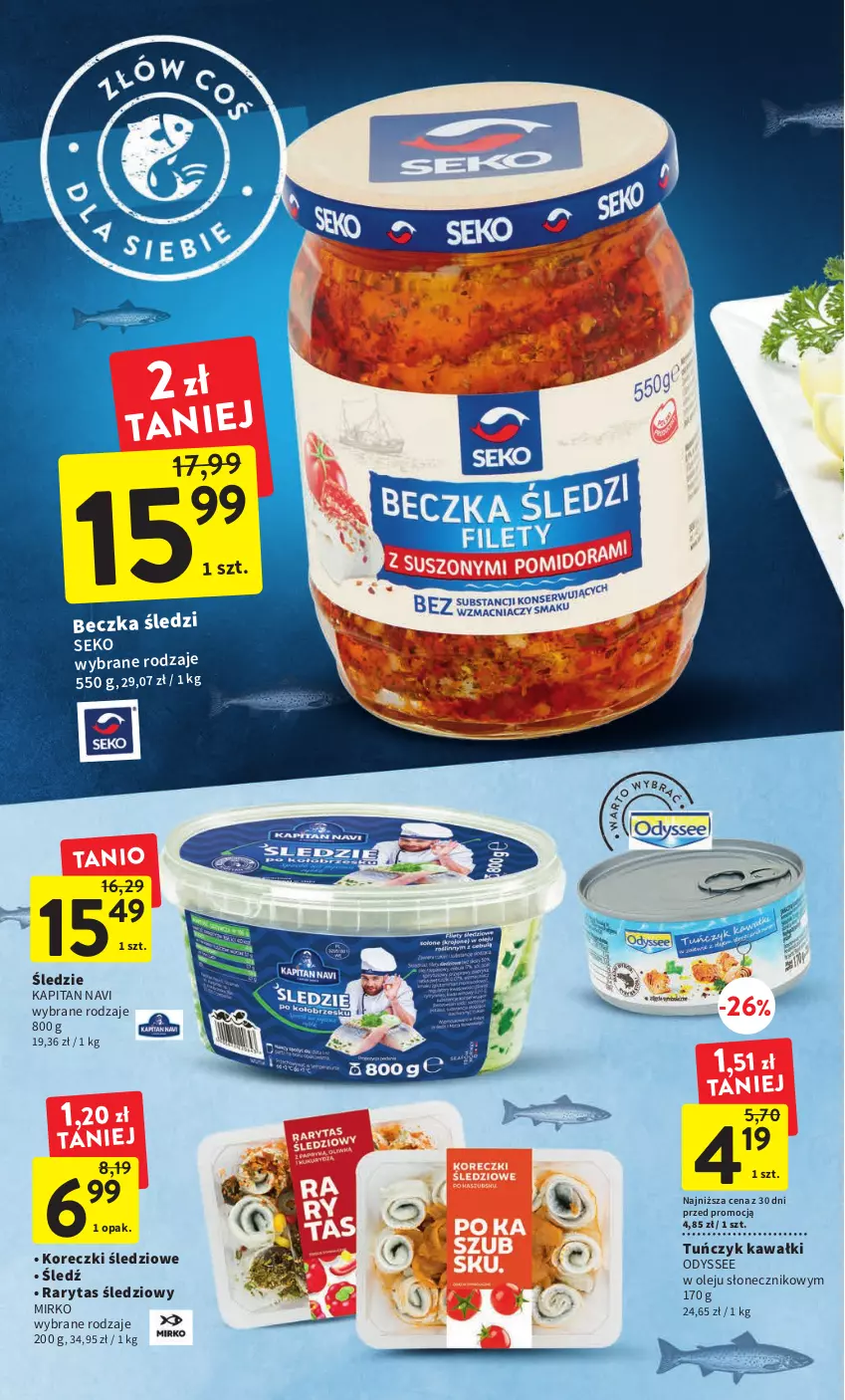 Gazetka promocyjna Intermarche - Gazetka Intermarche - ważna 26.01 do 01.02.2023 - strona 18 - produkty: Kawa, Koreczki śledziowe, Olej, SEKO, Tuńczyk