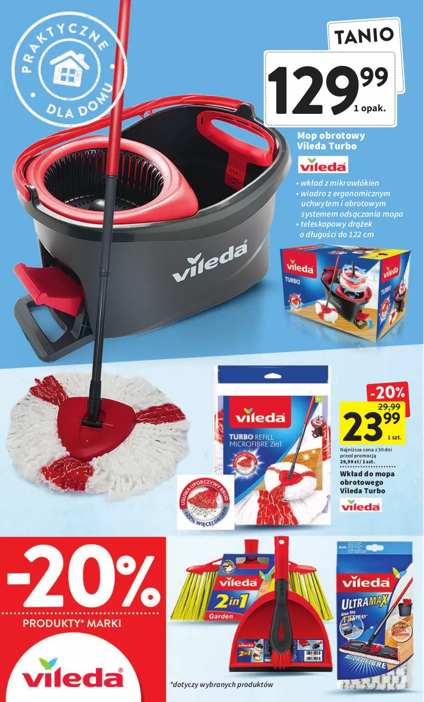 Gazetka promocyjna Intermarche - Gazetka Intermarche - ważna 26.01 do 01.02.2023 - strona 34 - produkty: Mop, Teleskop, Vileda, Wiadro, Wkład do mopa