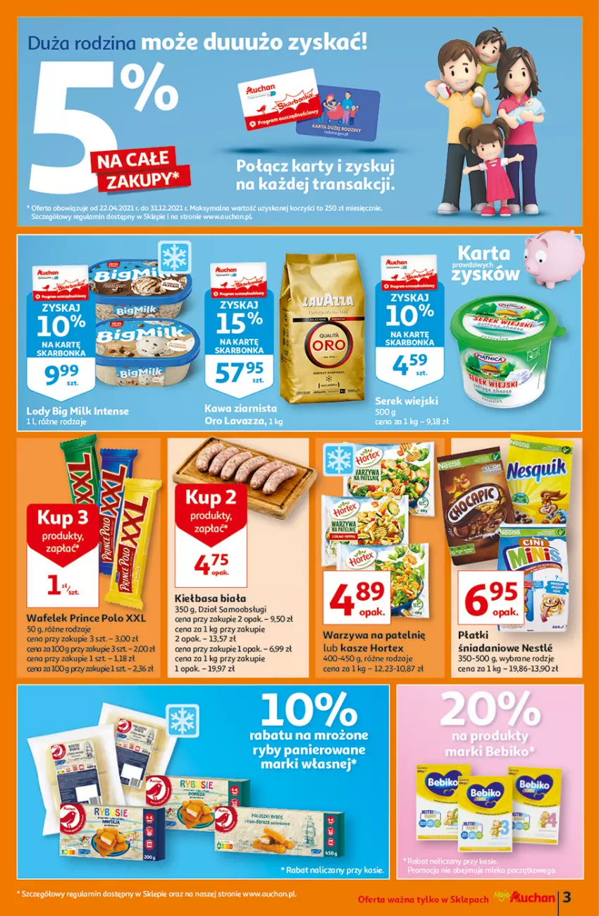 Gazetka promocyjna Auchan - Oszczędzanie z markami Auchan Moje Auchan - ważna 30.09 do 06.10.2021 - strona 3 - produkty: Danio, Kiełbasa, Kiełbasa biała