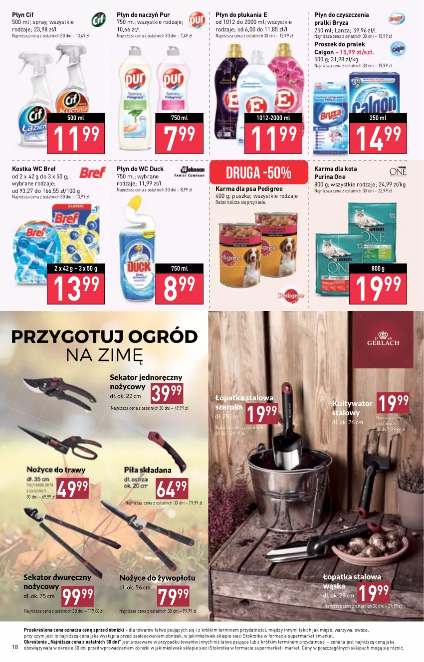 Gazetka promocyjna Stokrotka - Supermarket - ważna 14.09 do 20.09.2023 - strona 24 - produkty: Bref, Bryza, Calgon, Cif, Duck, LG, Mięso, Owoce, Pedigree, Płyn do płukania, Płyn do wc, Pralki, Pur, Purina, Warzywa