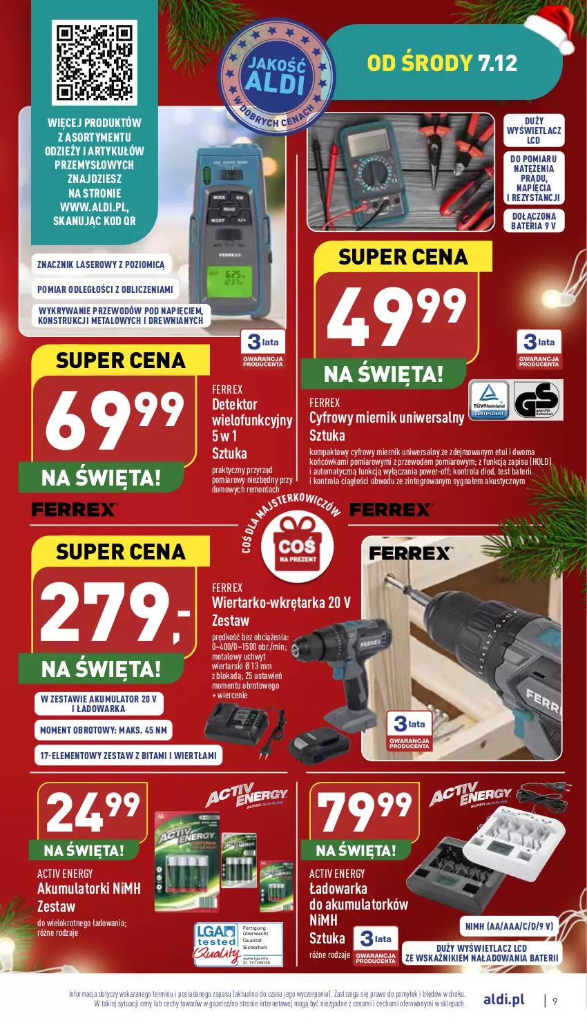 Gazetka promocyjna Aldi - Zaplanuj zakupy wcześniej - ważna 07.12 do 10.12.2022 - strona 9 - produkty: Akumulator, Bateria, Ser, Tarka, Warka, Wkręt, Wkrętarka