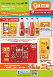 Gazetka promocyjna Gama - Gazetka Gama - Gazetka - ważna od 14.07 do 14.07.2026 - strona 1 - produkty: Piwa, Piwo, Piec, Gra, Kawa mielona, Kawa, Warka, Oranżada, Hellena, Napój, Fa