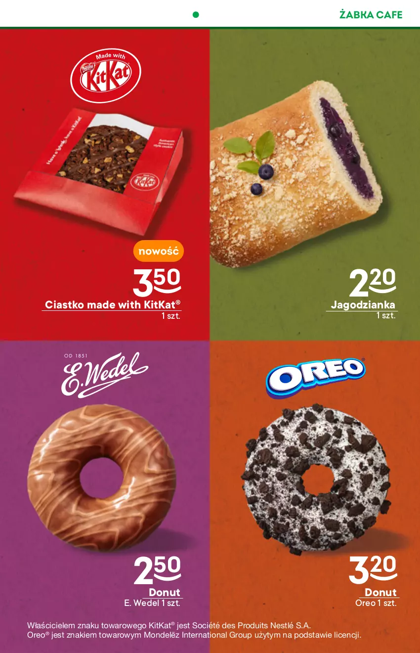 Gazetka promocyjna Żabka - ważna 28.09 do 04.10.2022 - strona 25 - produkty: Donut, E. Wedel, Jagodzianka, Nestlé, Oreo