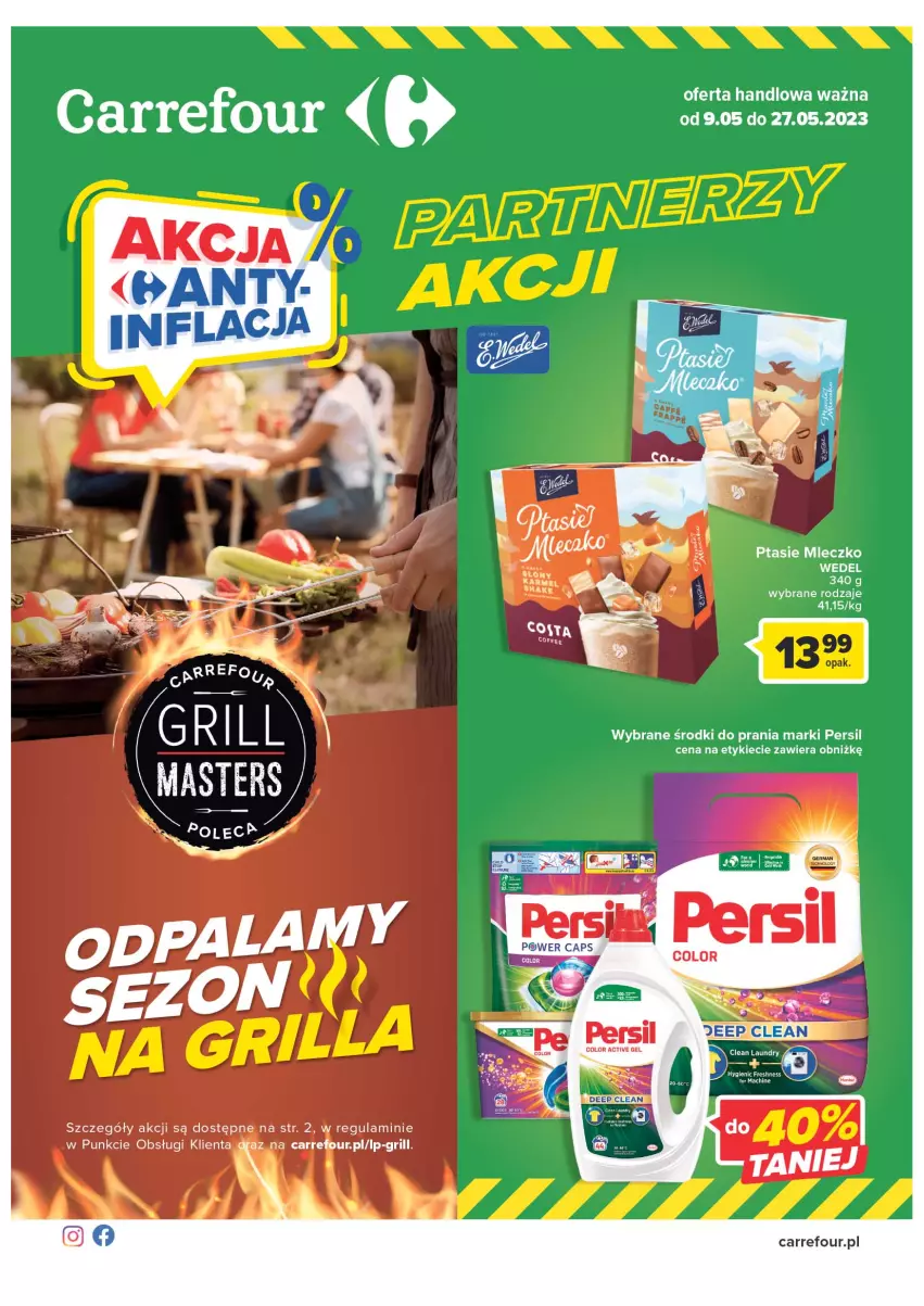 Gazetka promocyjna Carrefour - Gazetka Marki znane i lubiane - ważna 09.05 do 27.05.2023 - strona 1 - produkty: Grill, Mleczko, Ptasie mleczko