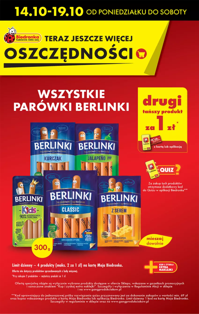 Gazetka promocyjna Biedronka - Od czwartku - ważna 17.10 do 23.10.2024 - strona 9 - produkty: Berlinki, Dron, Klej, Nike, Parówki, Quiz, Tera