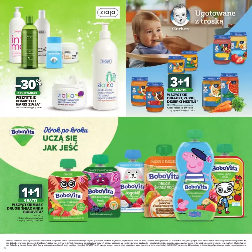 Gazetka promocyjna Stokrotka - Katalog Witaj Szkoło! - ważna 23.07 do 12.08.2026 - strona 50 - produkty: BoboVita, Deser, Gra, Mięso, Mus, Nestlé, Owoce, Ser, Warzywa, Ziaja
