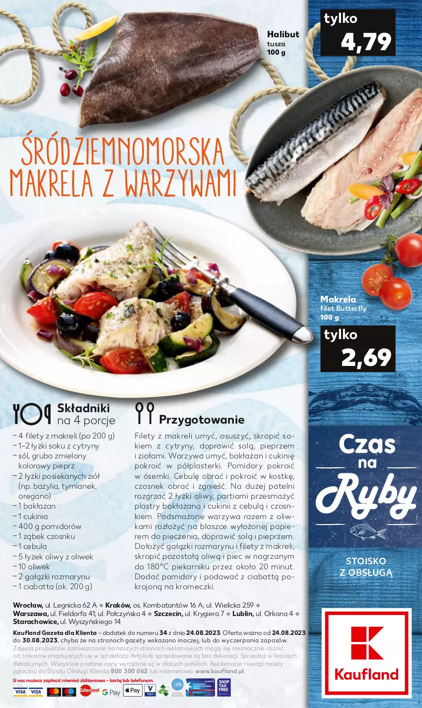 Gazetka promocyjna Kaufland - Kaufland - ważna 24.08 do 30.08.2023 - strona 2 - produkty: Bazyl, Bazylia, Cebula, Ciabatta, Cytryny, Czosnek, Fa, Halibut, Orka, Papier, Piec, Piekarnik, Pieprz, Plasterki, Pomidory, Por, Sok, Sól, Tusz, Wagi, Warzywa