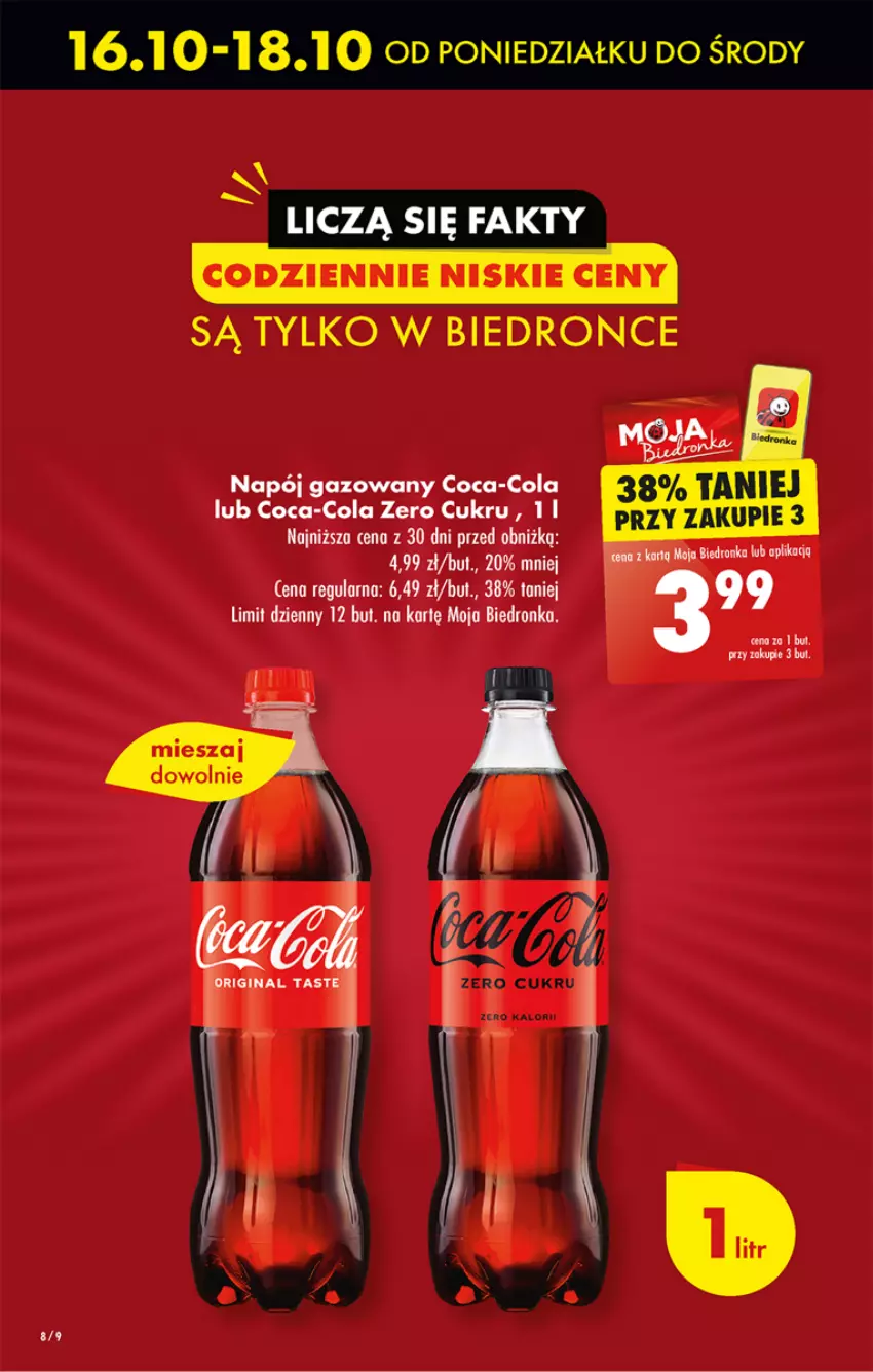 Gazetka promocyjna Biedronka - Od poniedzialku - ważna 16.10 do 21.10.2023 - strona 8 - produkty: Coca-Cola, Dron, LG, Napój, Napój gazowany