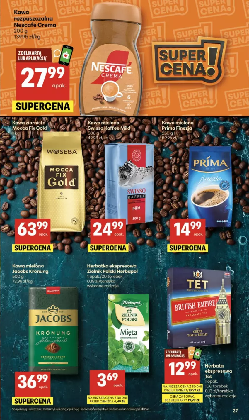 Gazetka promocyjna Delikatesy Centrum - Franczyza DC10 Czwartek - ważna 05.03 do 11.03.2026 - strona 27 - produkty: Dron, Herbapol, Kawa, Kawa mielona, Prima, Rum, Torebka