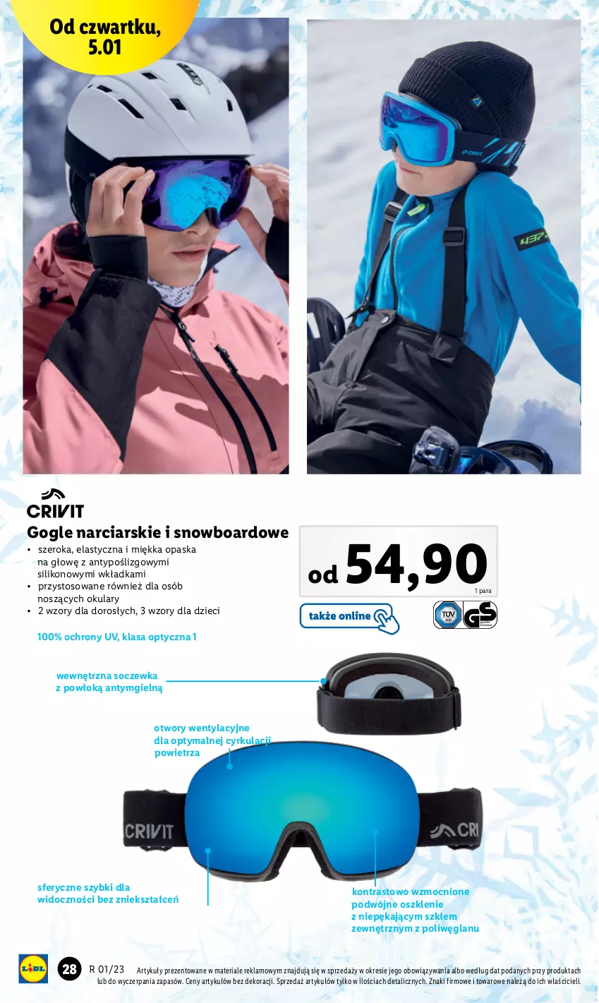 Gazetka promocyjna Lidl - GAZETKA - ważna 02.01 do 07.01.2023 - strona 34 - produkty: Dzieci, Opaska, Snowboard