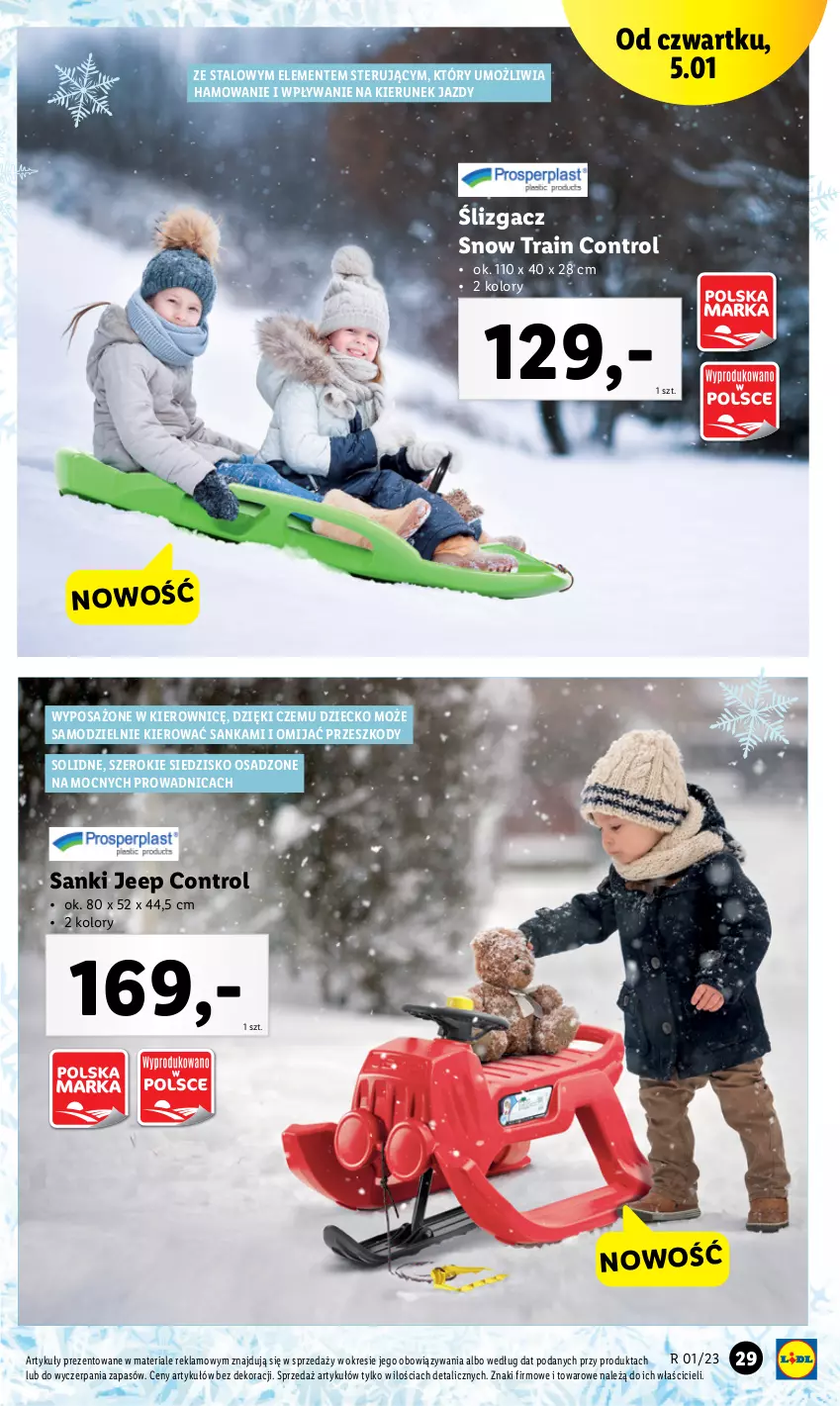 Gazetka promocyjna Lidl - GAZETKA - ważna 02.01 do 07.01.2023 - strona 35 - produkty: Control, Sanki, Siedzisko