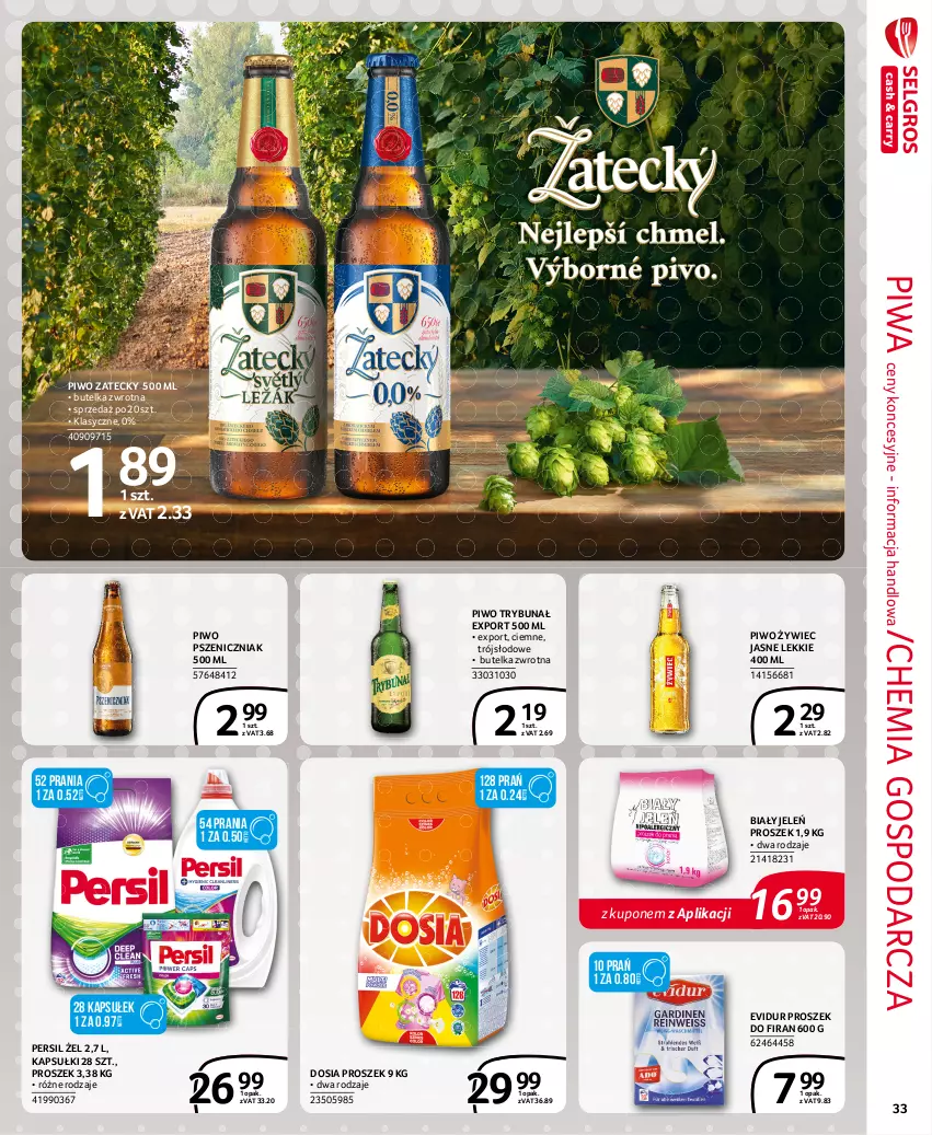 Gazetka promocyjna Selgros - Extra Oferta - ważna 01.09 do 30.09.2021 - strona 33 - produkty: Biały Jeleń, Persil, Piwa, Piwo, Por