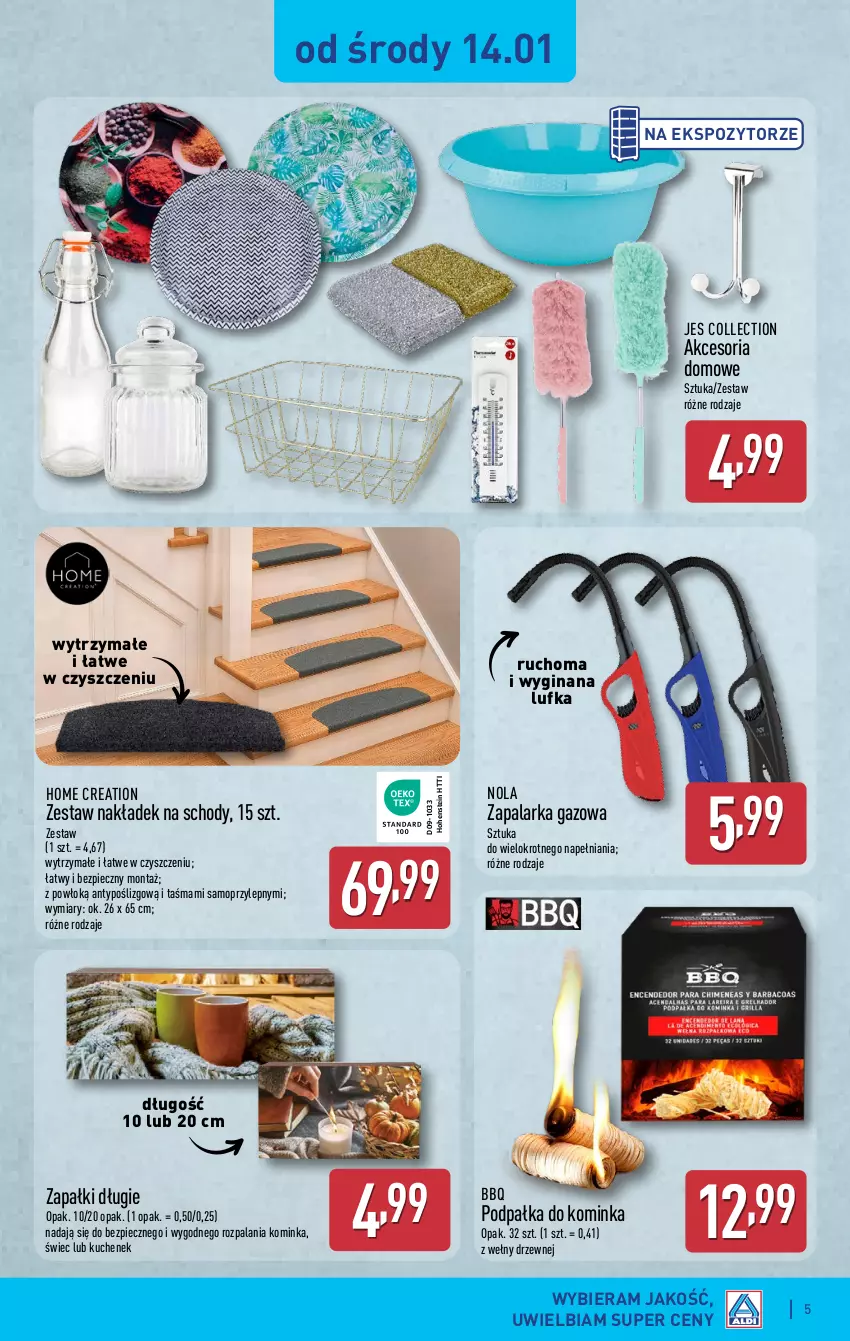 Gazetka promocyjna Aldi - Artykuły przemysłowe i tekstylia - ważna 14.01 do 17.01.2026 - strona 5 - produkty: Gin, Inka, Mop, Piec, Zapalarka