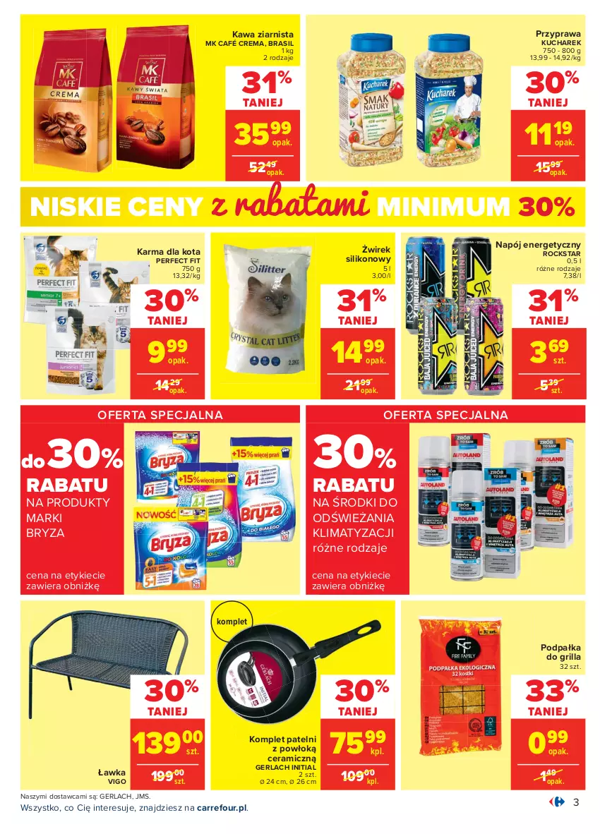 Gazetka promocyjna Carrefour - Gazetka Carrefour - ważna 19.04 do 30.04.2021 - strona 3 - produkty: Bryza, Grill, Kawa, Kawa ziarnista, Kucharek, Napój, Napój energetyczny