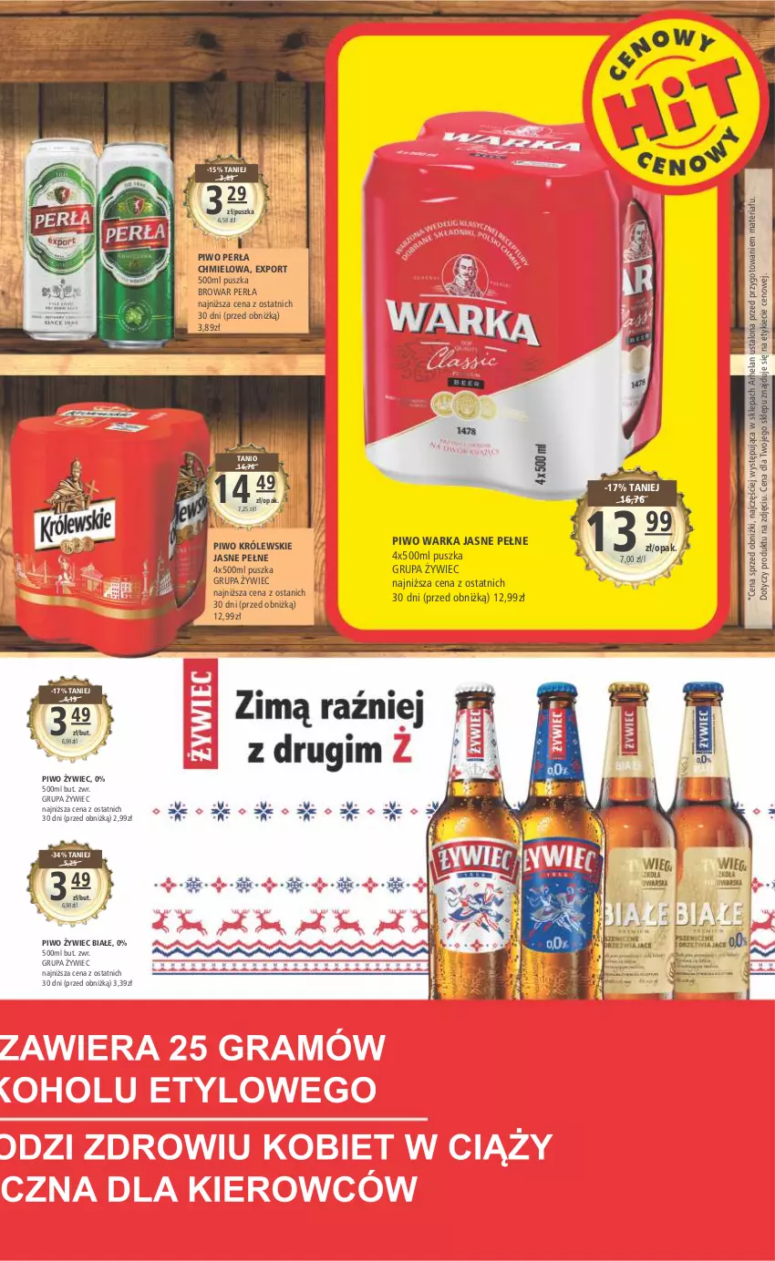 Gazetka promocyjna Arhelan - Gazetka - ważna 24.02 do 05.03.2023 - strona 15 - produkty: Królewski, Perła, Piwo, Por, Warka