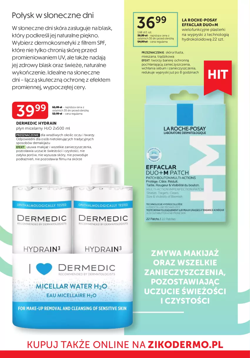 Gazetka promocyjna Ziko - Gazetka Ziko Dermo - ważna 07.08 do 20.08.2025 - strona 2 - produkty: Dermedic, Fa, La Roche-Posay, Makijaż, Plasterki, Płyn micelarny, Por