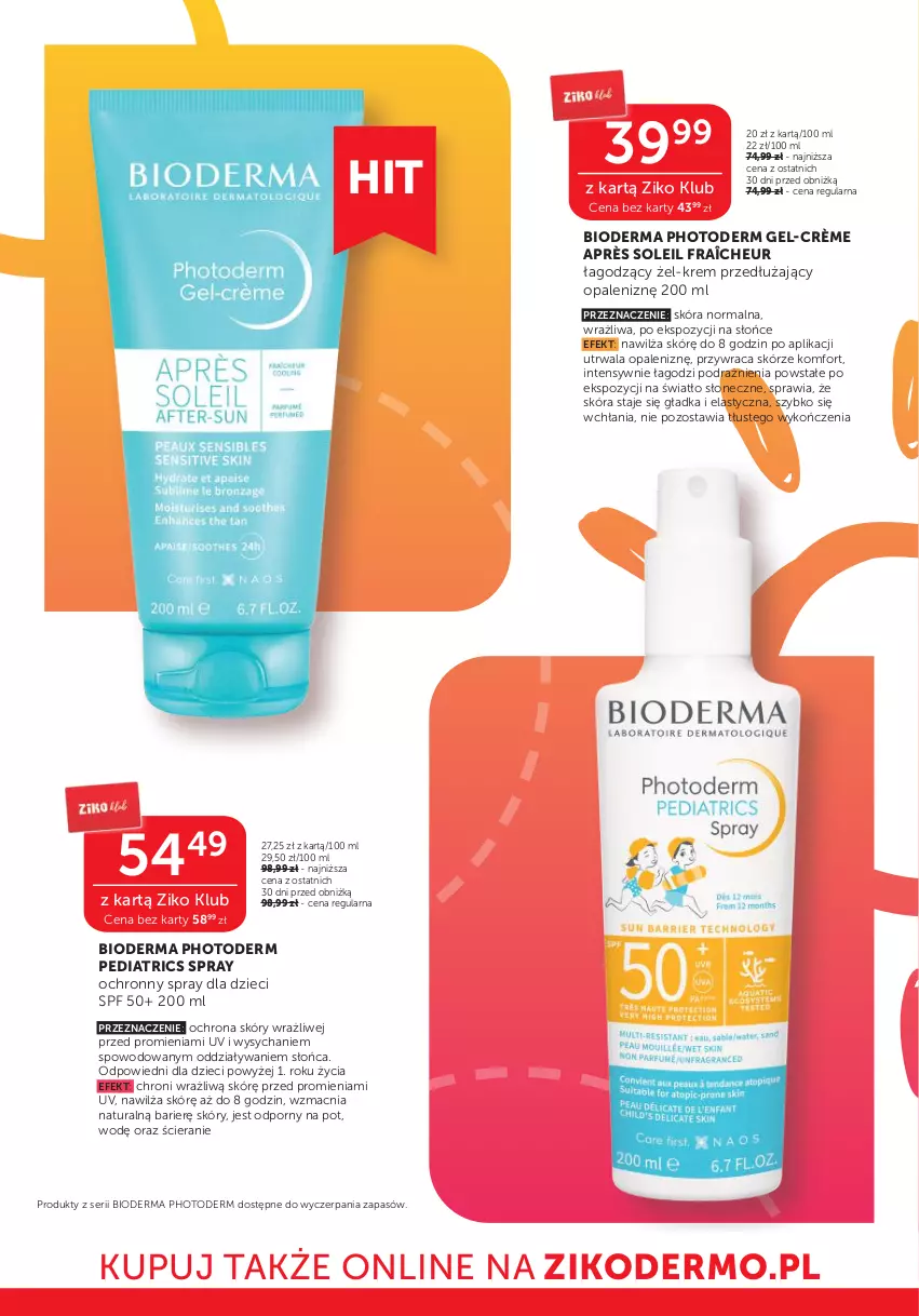 Gazetka promocyjna Ziko - Gazetka Ziko Dermo - ważna 07.08 do 20.08.2025 - strona 8 - produkty: Bioderma, Dzieci, Por, Ser