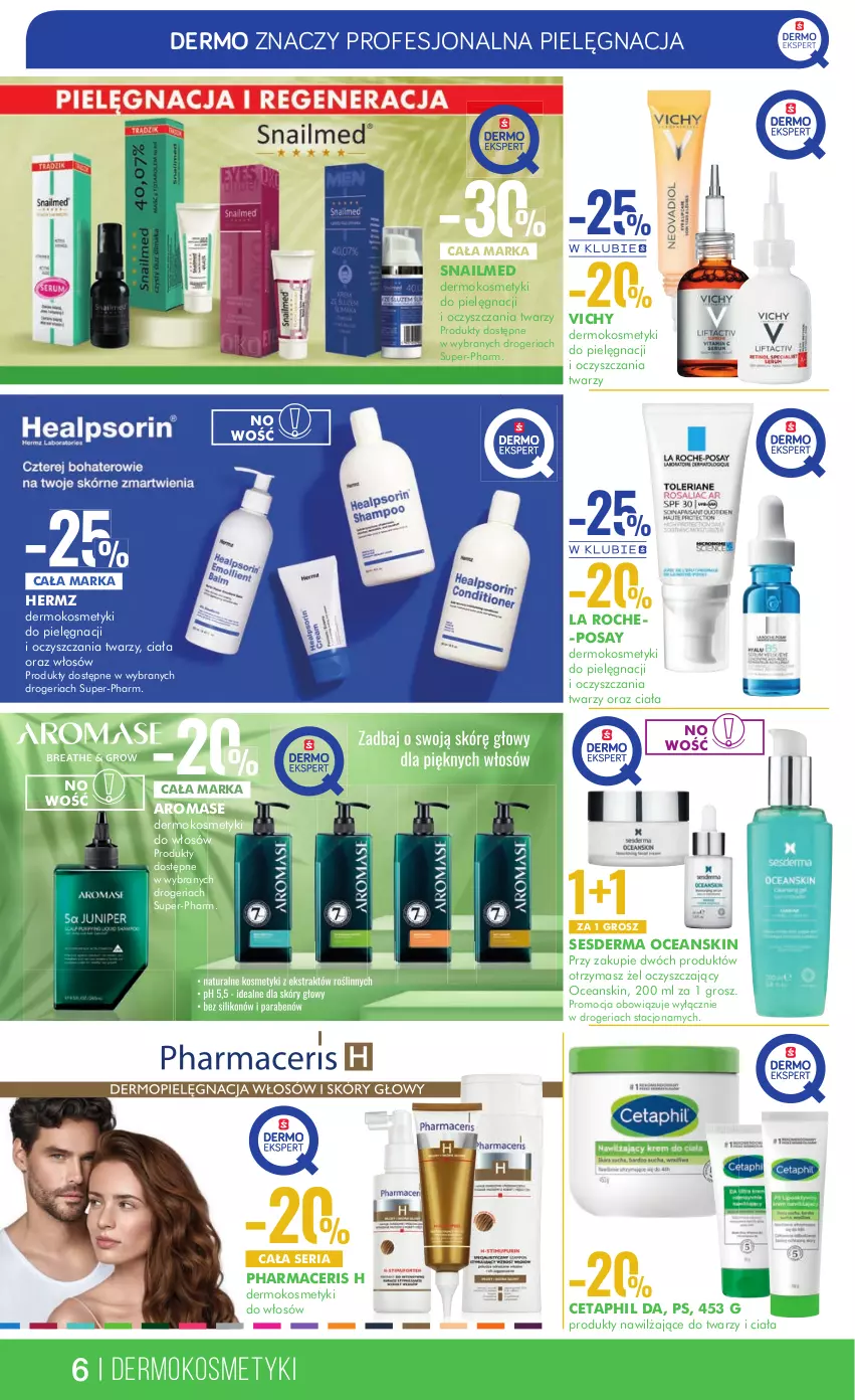 Gazetka promocyjna Super Pharm - Gazetka - ważna 29.06 do 12.07.2023 - strona 6 - produkty: Acer, Cetaphil, Kosmetyki do pielęgnacji, La Roche-Posay, Pharmaceris, Ser, Sesderma, Vichy