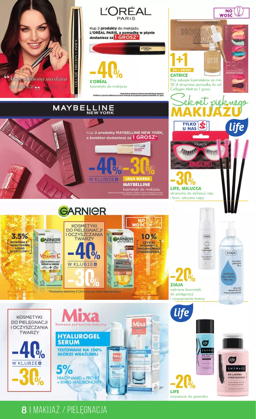 Gazetka promocyjna Super Pharm - Gazetka - ważna 29.06 do 12.07.2023 - strona 8 - produkty: Bell, Catrice, Kosmetyki do pielęgnacji, Kret, L’Oréal, Makijaż, Maybelline, Sztuczne rzęsy, Ziaja