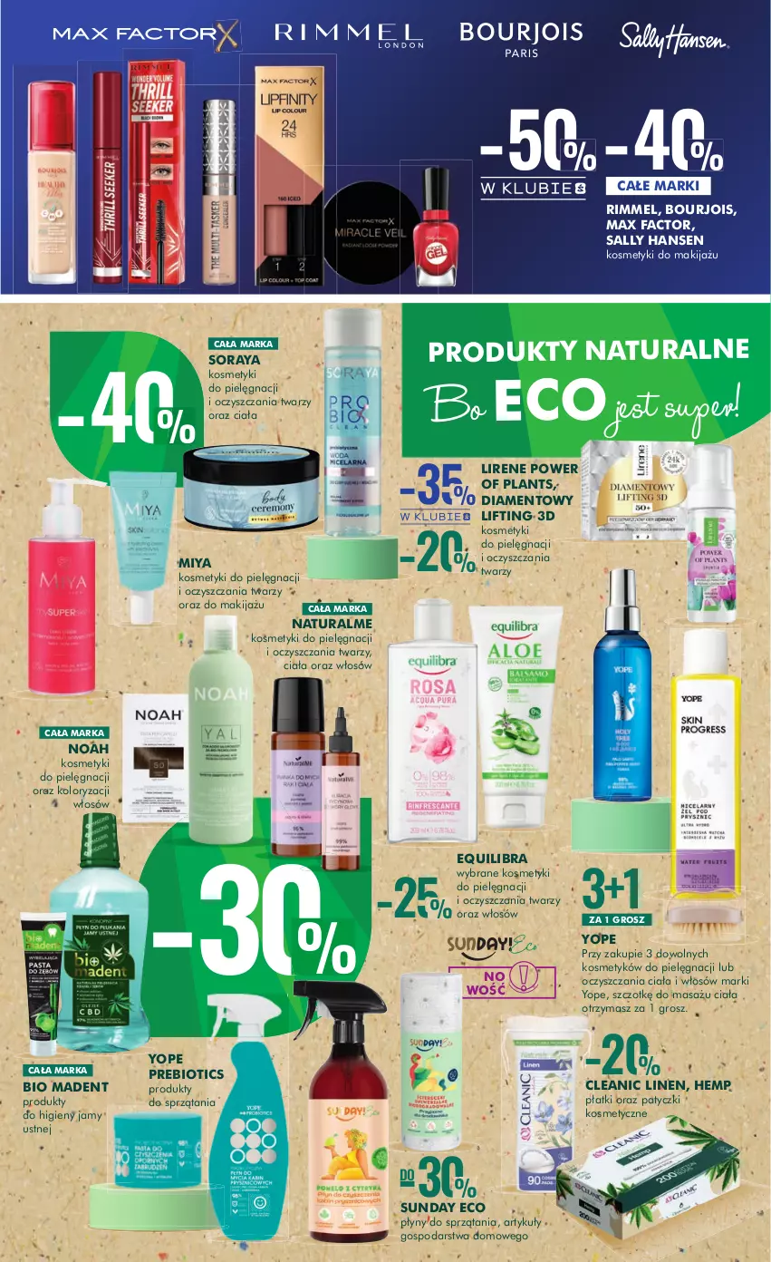 Gazetka promocyjna Super Pharm - Gazetka - ważna 29.06 do 12.07.2023 - strona 9 - produkty: Bourjois, Cleanic, Fa, Kosmetyki do pielęgnacji, Lirene, Makijaż, Max Factor, Patyczki kosmetyczne, Sally Hansen, Yope