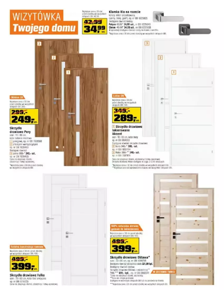 Gazetka promocyjna Obi - ważna 04.10 do 24.10.2023 - strona 11 - produkty: Drzwi, Fa, Gra, Klamka, Skrzydło drzwiowe