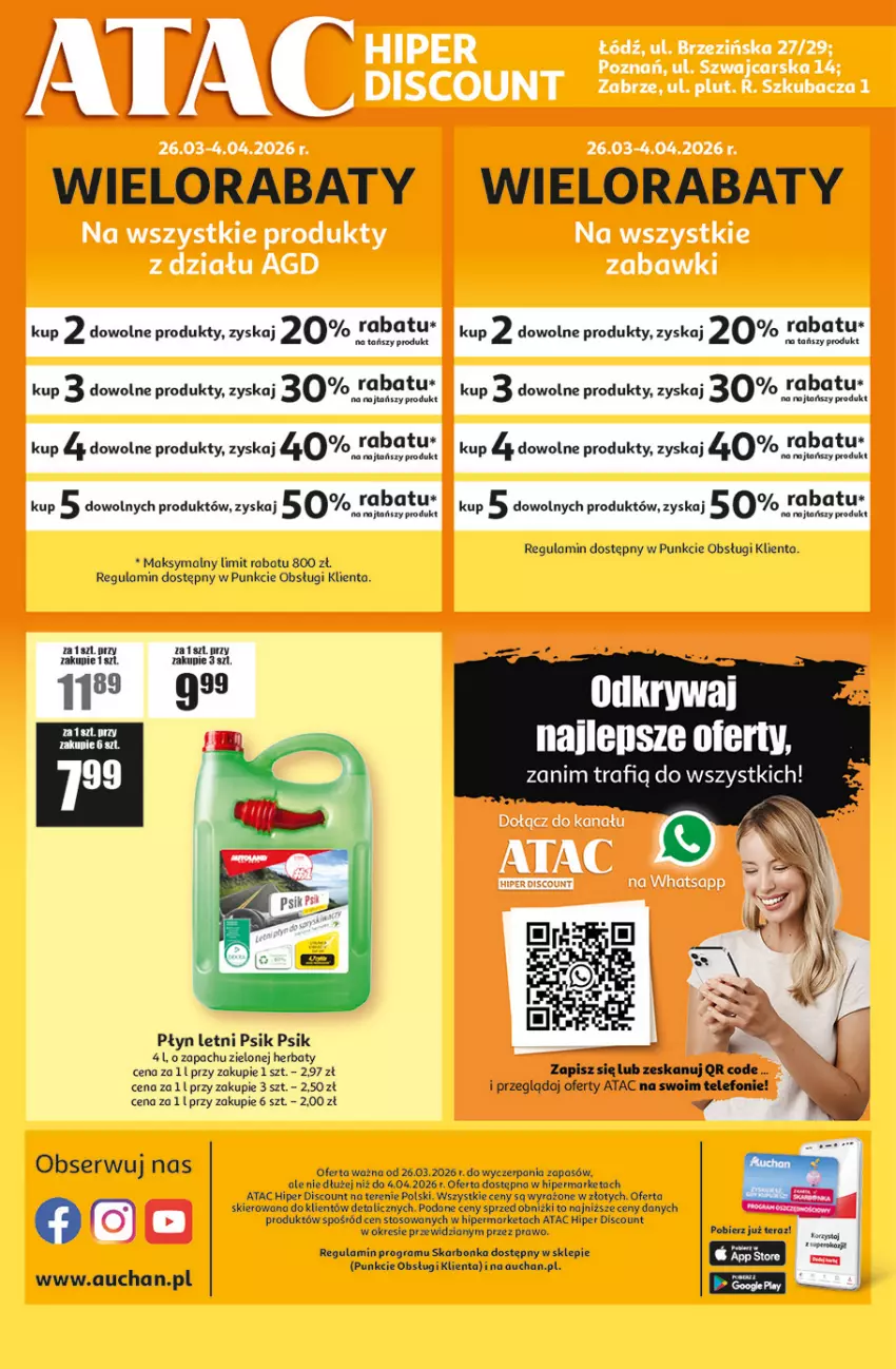 Gazetka promocyjna Auchan - Gazetka ATAC Hiper Discount - ważna 26.03 do 04.04.2026 - strona 4 - produkty: Gra, Ser, Telefon, Tera