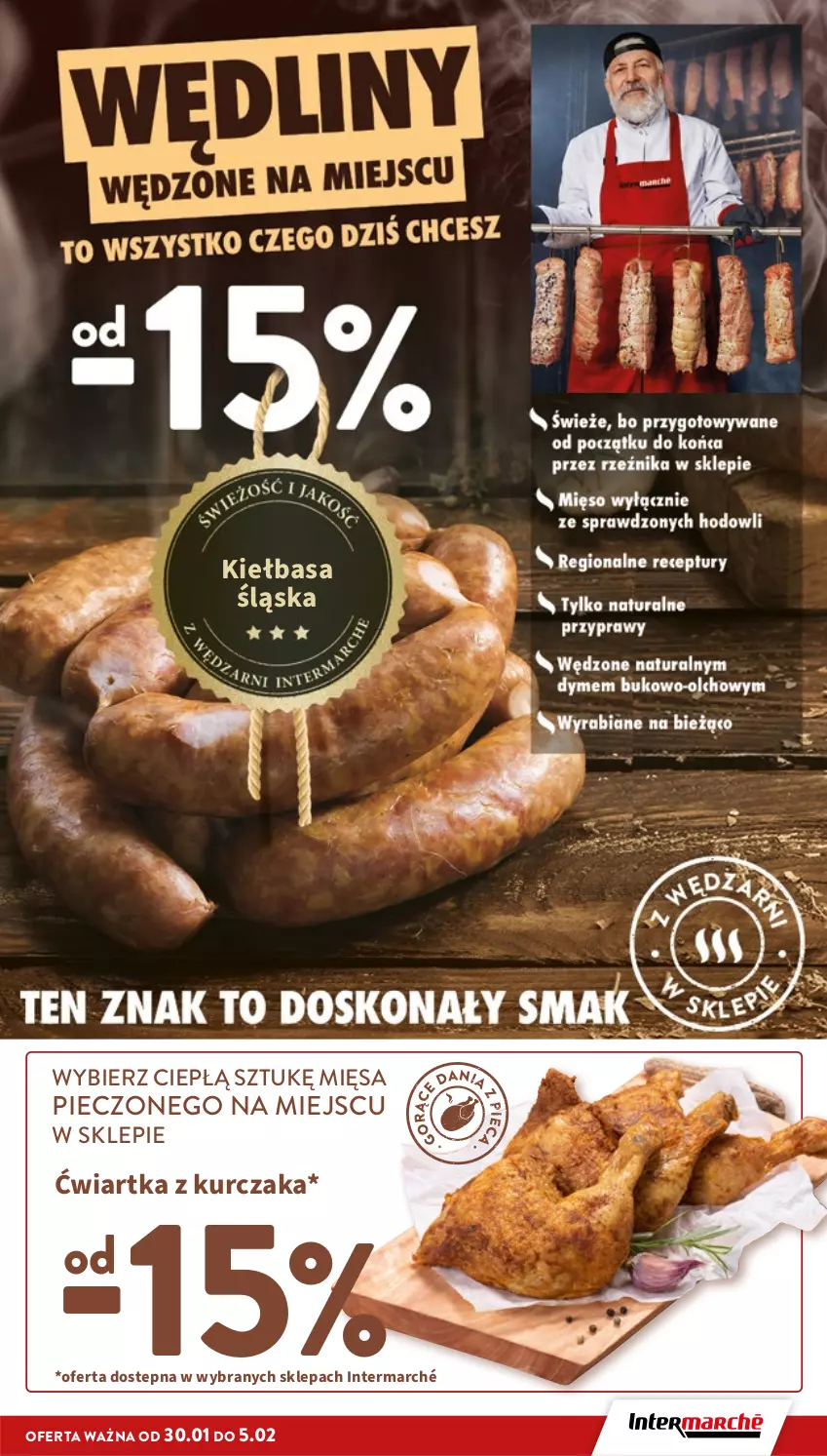 Gazetka promocyjna Intermarche - Gazetka Intermarche - ważna 30.01 do 05.02.2025 - strona 13 - produkty: Kiełbasa, Kiełbasa śląska, Kurczak, Piec