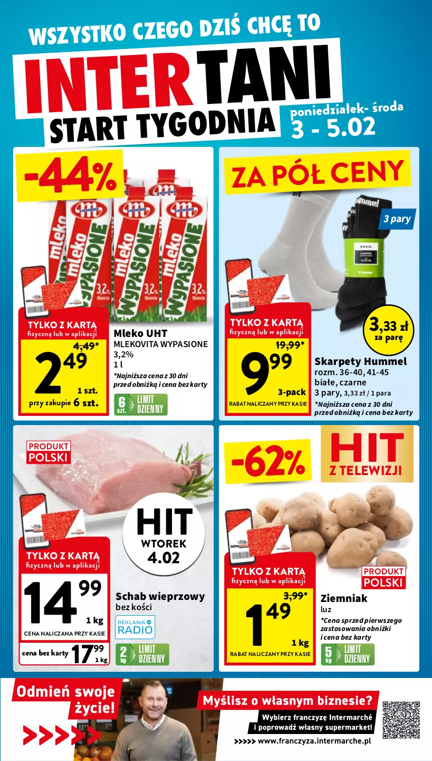 Gazetka promocyjna Intermarche - Gazetka Intermarche - ważna 30.01 do 05.02.2025 - strona 44 - produkty: Karp, Mleko, Mlekovita, Schab wieprzowy