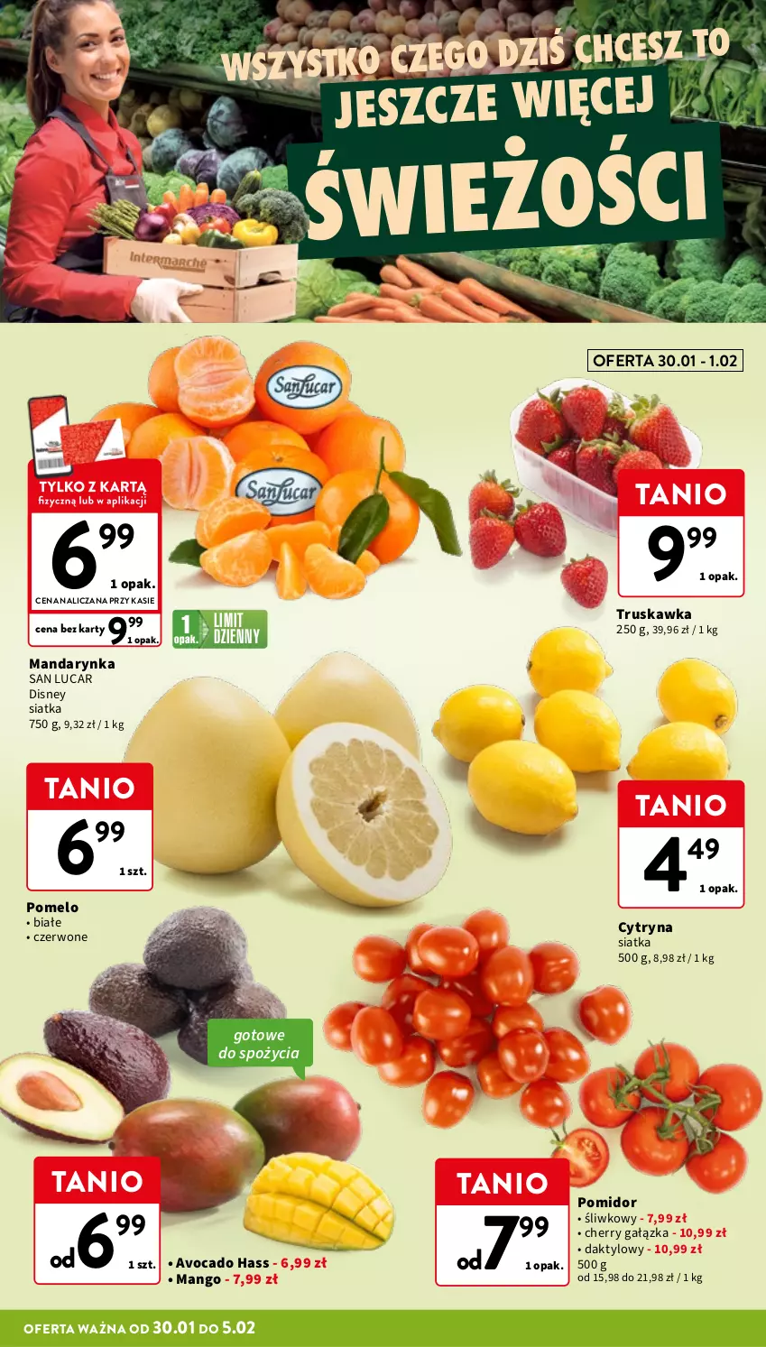 Gazetka promocyjna Intermarche - Gazetka Intermarche - ważna 30.01 do 05.02.2025 - strona 8 - produkty: Avocado, Disney, Mango, Owoce, Pomelo, Siatka, Warzywa