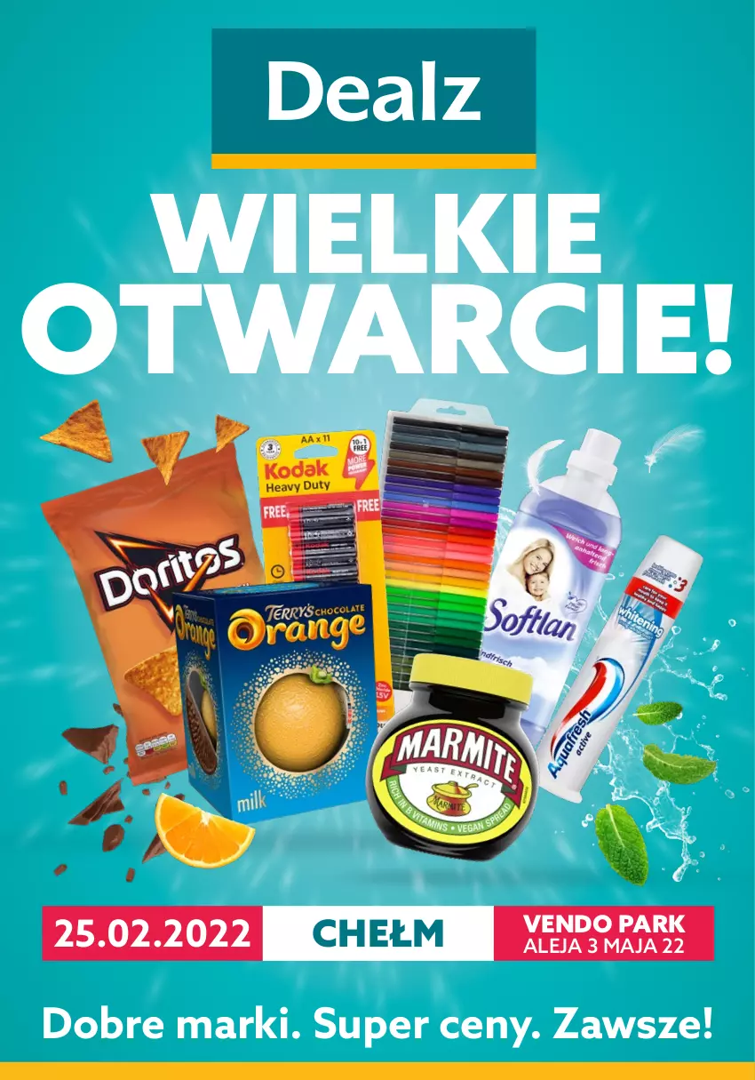 Gazetka promocyjna Dealz - WIELKIE OTWARCIE 25.02.2022Chełm, Vendo Park - ważna 18.02 do 11.03.2022 - strona 1