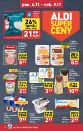 Gazetka promocyjna Aldi - Pełna oferta - Gazetka - ważna od 09.11 do 09.11.2024 - strona 20 - produkty: Piec, Halibut, Ser, Zott, Bell, Kiełbasa krakowska, Jogurt, Rolmlecz, Serek homogenizowany, Szynka, Serek, Bella, Jogobella, Kiełbasa, Kinder, Fa