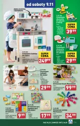 Gazetka promocyjna Aldi - Pełna oferta - Gazetka - ważna od 09.11 do 09.11.2024 - strona 33 - produkty: Ser, Gra, Układanka, Blender, Kuchnia, Szal, Puzzle, Toster, Mikser, Zabawka, Mikser ręczny, Drewniana kuchnia, Bateria, Dzieci, Klocki, Drewniane klocki, Waga, Monte