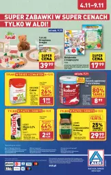 Gazetka promocyjna Aldi - Pełna oferta - Gazetka - ważna od 09.11 do 09.11.2024 - strona 36 - produkty: Kawa rozpuszczalna, Por, Kolejka, Papier, Cukier, Królewski, Kawa, O nas, Pojazd, Ręcznik, Drewniana kolejka, Biuro, Jacobs, Olej, Mleko