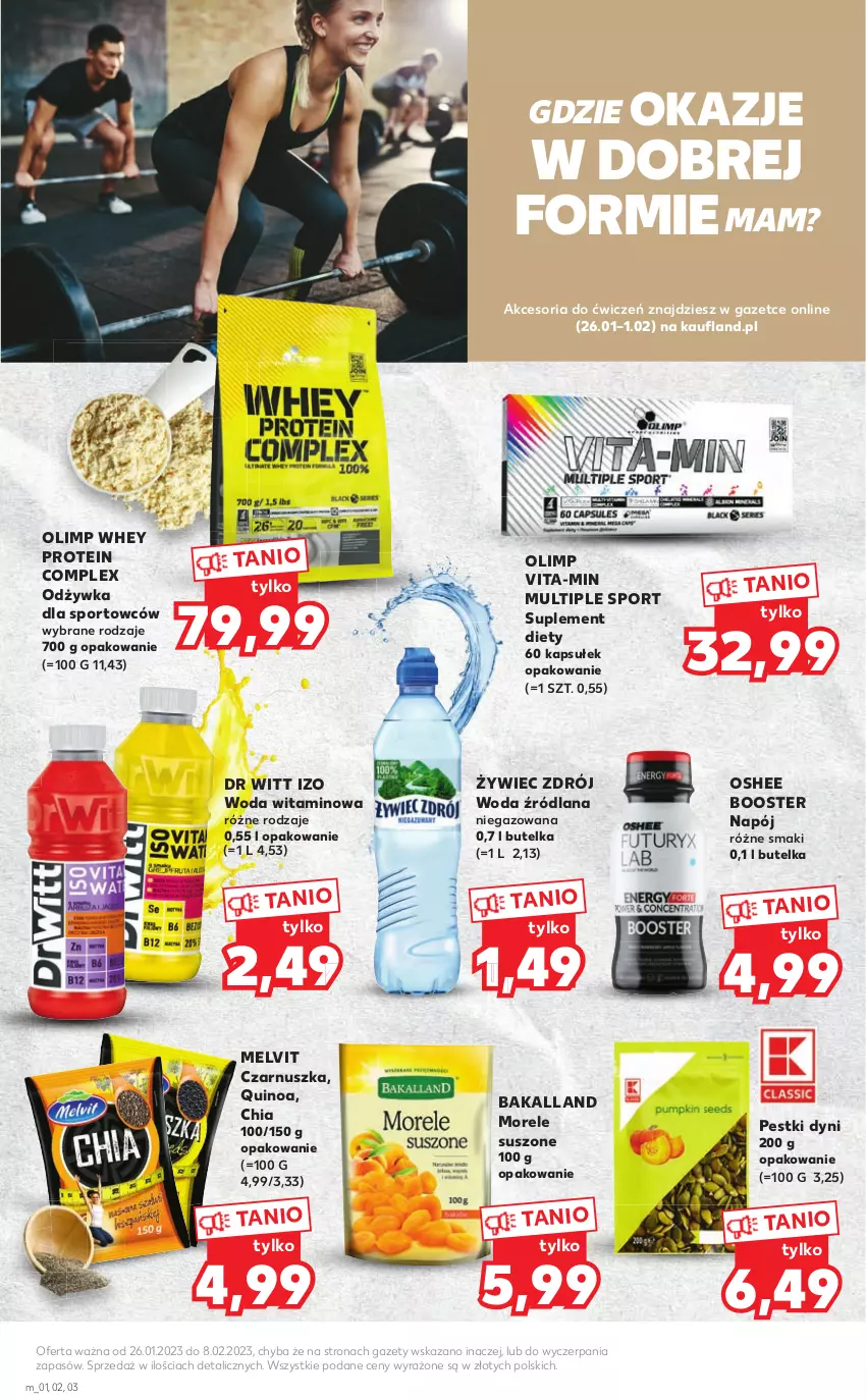 Gazetka promocyjna Kaufland - Oferta ważna od 26.01.2023 do 08.02.2023 lub do wyczerpania zapasów. - ważna 26.01 do 08.02.2023 - strona 5 - produkty: Bakalland, Booster, Chia, LANA, Melvit, Napój, Odżywka, Oshee, Pestki dyni, Por, Quinoa, Sport, Suplement diety, Vita-Min, Woda