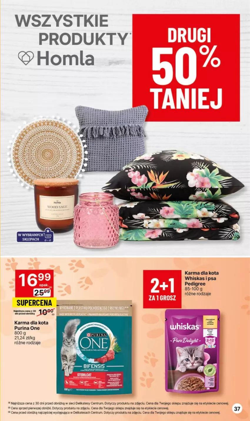 Gazetka promocyjna Delikatesy Centrum - Gazetka DC45 czw-sr - ważna 16.11 do 22.11.2023 - strona 37 - produkty: Pedigree, Pur, Purina, Rum, Whiskas