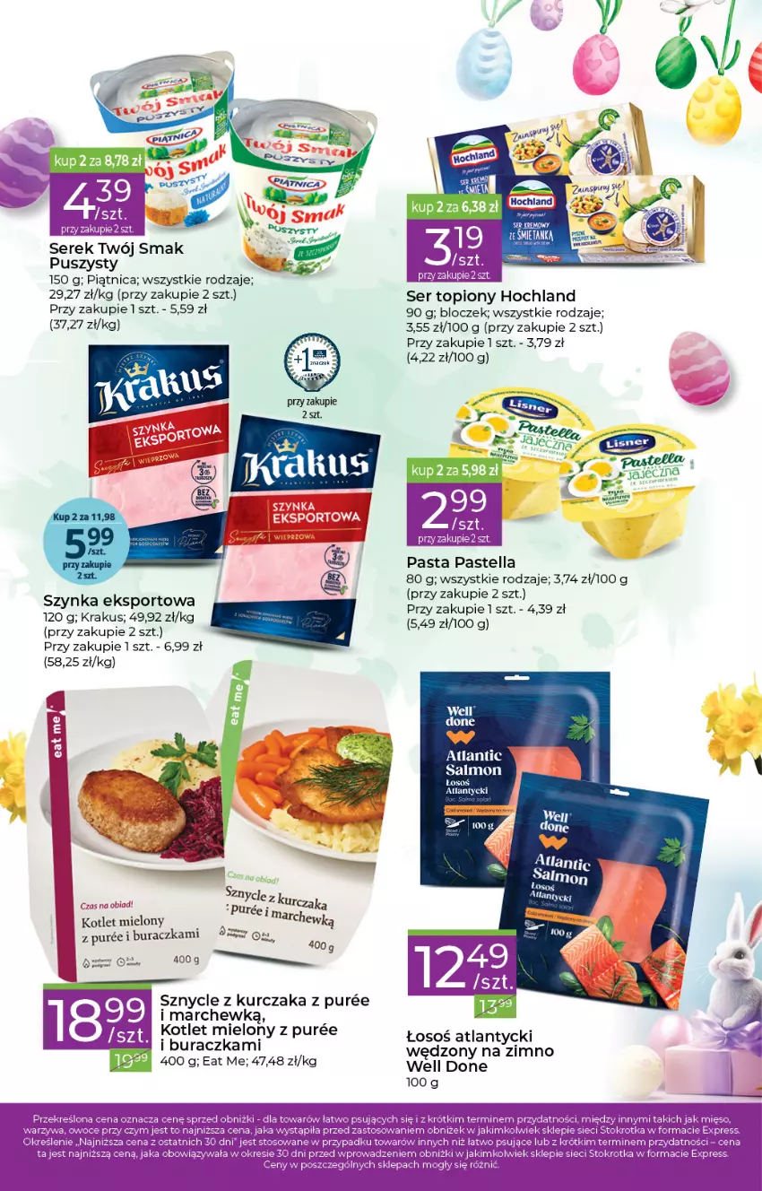 Gazetka promocyjna Stokrotka - Stokrotka Express - ważna 27.03 do 03.04.2024 - strona 2 - produkty: Hochland, Kotlet, Krakus, Kurczak, Lody, Mięso, Pastella, Piątnica, Por, Pur, Ser, Ser topiony, Serek, Sport, Szynka, Top, Twój Smak