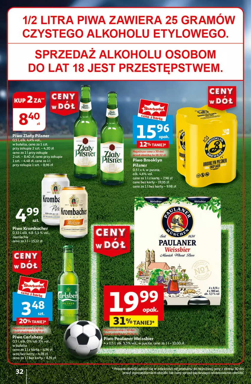 Gazetka promocyjna Auchan - Gazetka CENY W DÓŁ Hipermarket Auchan - ważna 13.06 do 19.06.2024 - strona 34 - produkty: Fa, Gra, Piwa, Piwo