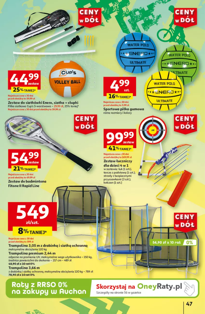 Gazetka promocyjna Auchan - Gazetka CENY W DÓŁ Hipermarket Auchan - ważna 13.06 do 19.06.2024 - strona 55 - produkty: Dzieci, Piec, Por, Siatka, Sport, Waga, Znicz