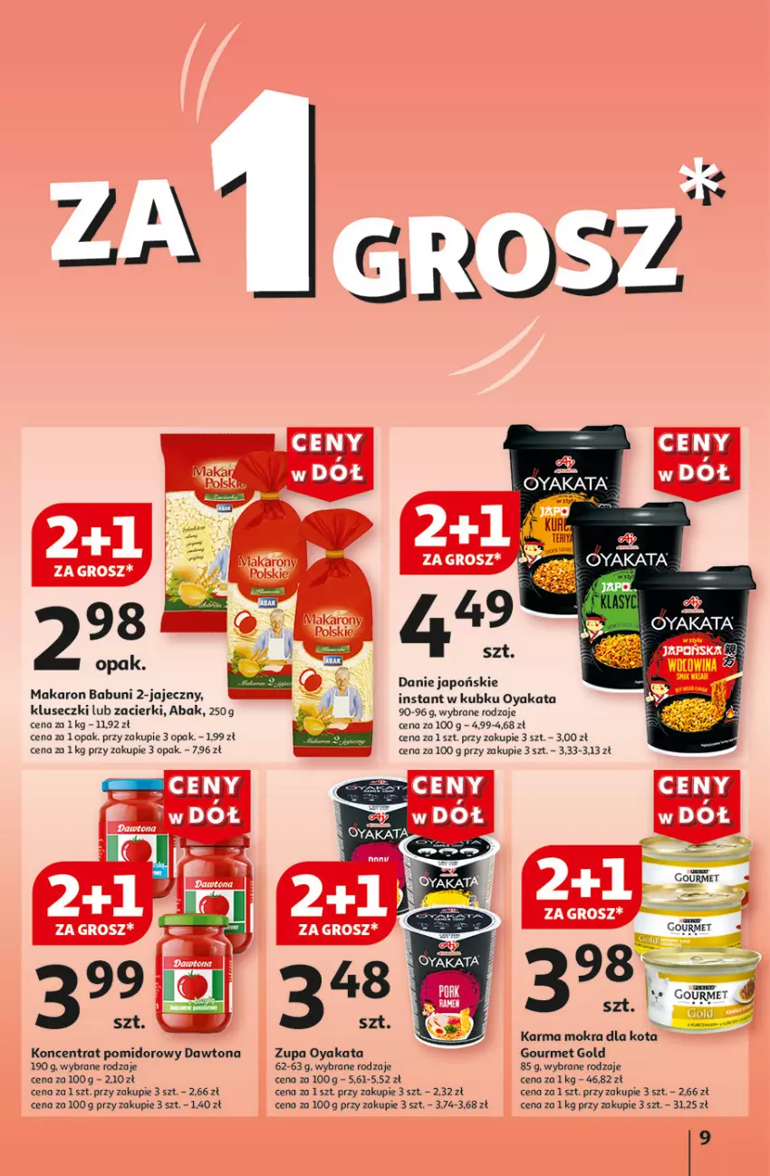 Gazetka promocyjna Auchan - Gazetka CENY W DÓŁ Hipermarket Auchan - ważna 13.06 do 19.06.2024 - strona 9 - produkty: Babuni, Dawtona, Gourmet Gold, Koncentrat pomidorowy, Makaron, Makaron babuni, Zupa