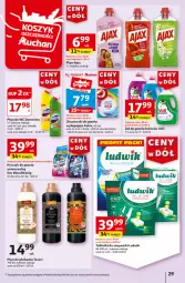 Gazetka promocyjna Auchan - Gazetka CENY W DÓŁ Hipermarket Auchan - Gazetka - ważna od 19.06 do 19.06.2024 - strona 31 - produkty: Ludwik, Domestos, Ajax, Tablet, Proszek do prania, Taca, Płyn do płukania, Chusteczki, Płyn do wc, Zmywarki, Chusteczki do prania, Tabletki do zmywarki