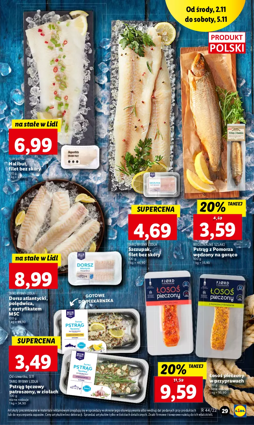 Gazetka promocyjna Lidl - GAZETKA - ważna 02.11 do 05.11.2022 - strona 31 - produkty: Dorsz, Piec, Piekarnik, Polędwica, Pstrąg, Pstrąg tęczowy, Zupa