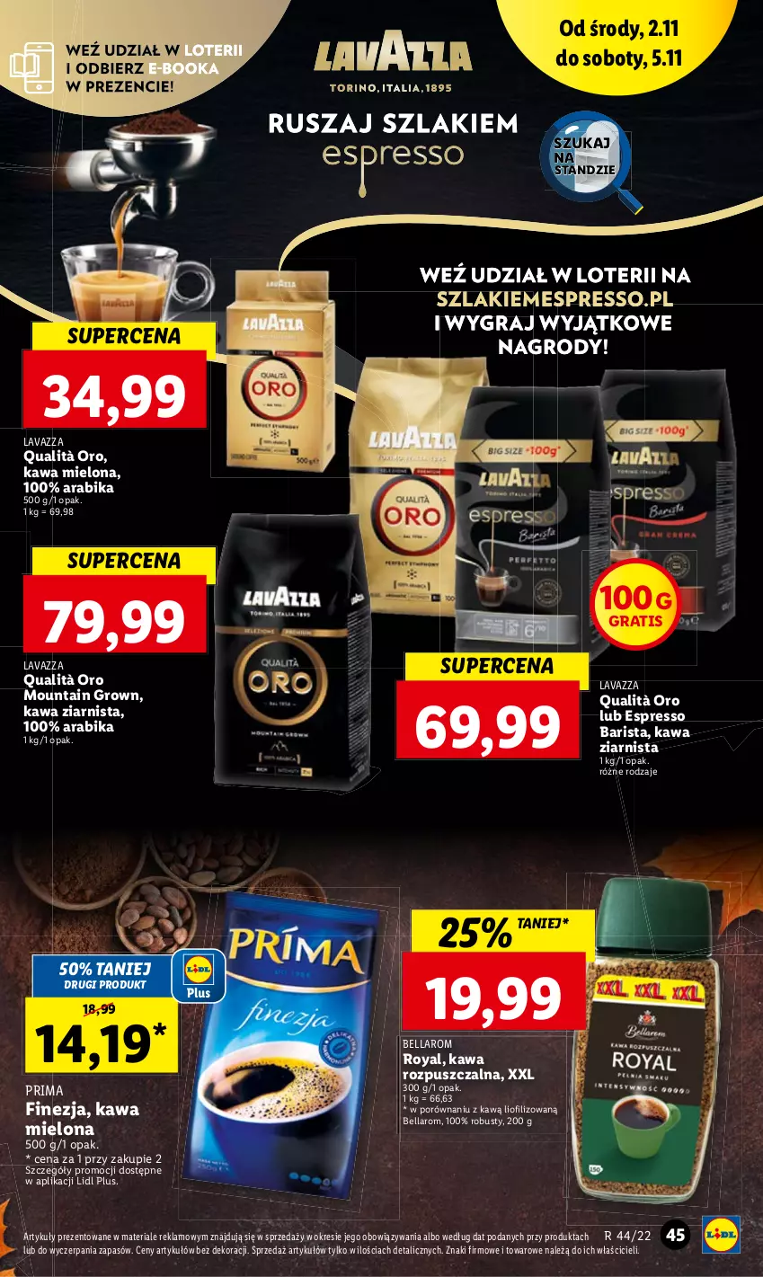 Gazetka promocyjna Lidl - GAZETKA - ważna 02.11 do 05.11.2022 - strona 47 - produkty: Bell, Bella, Gra, Kawa, Kawa mielona, Kawa rozpuszczalna, Kawa ziarnista, Por