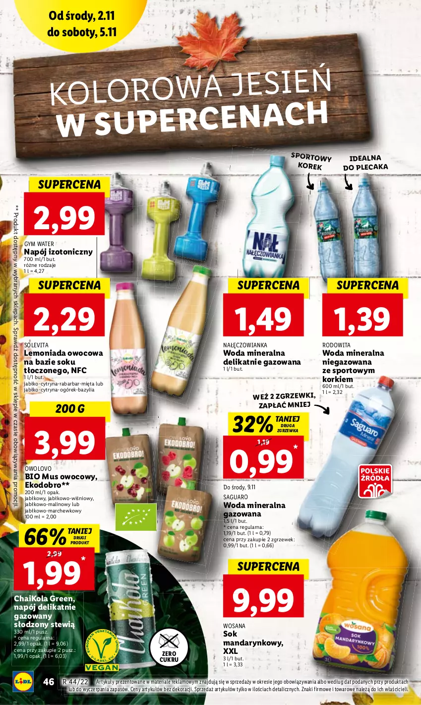 Gazetka promocyjna Lidl - GAZETKA - ważna 02.11 do 05.11.2022 - strona 48 - produkty: Bazyl, Bazylia, Mięta, Mus, Napój, Ogórek, Por, Sok, Sport, Woda, Woda mineralna