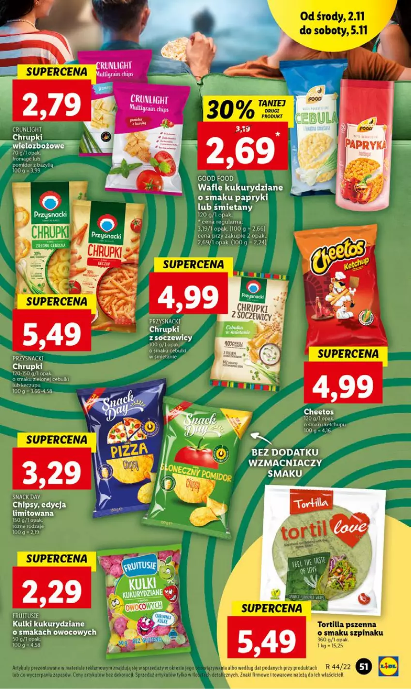 Gazetka promocyjna Lidl - GAZETKA - ważna 02.11 do 05.11.2022 - strona 53 - produkty: Bazyl, Chipsy, Chrupki, Przysnacki, Wafle