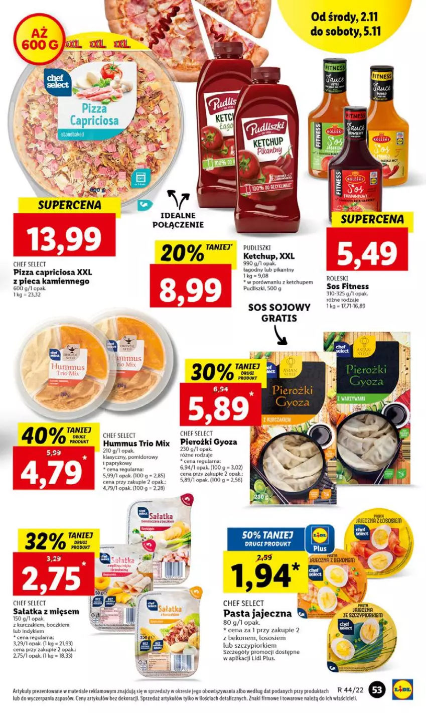 Gazetka promocyjna Lidl - GAZETKA - ważna 02.11 do 05.11.2022 - strona 55 - produkty: Beko, Gra, HP, Hummus, Ketchup, Kurczak, Mus, Piec, Pizza, Por, Pudliszki, Sałat, Sałatka, Sos