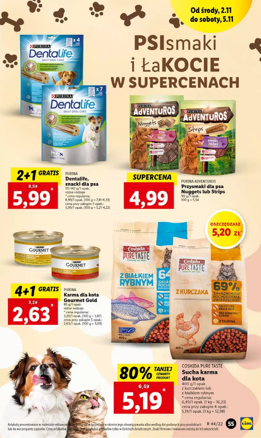 Gazetka promocyjna Lidl - GAZETKA - ważna 02.11 do 05.11.2022 - strona 61 - produkty: Adventuros, Gourmet Gold, Gra, Koc, Kurczak, Pur, Purina, Sucha karma