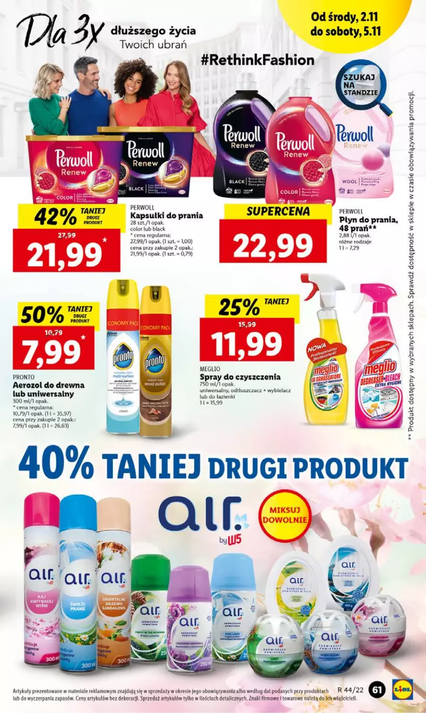 Gazetka promocyjna Lidl - GAZETKA - ważna 02.11 do 05.11.2022 - strona 67 - produkty: Fa, Kapsułki do prania, Lack, Płyn do prania, Pronto, Spray do czyszczenia