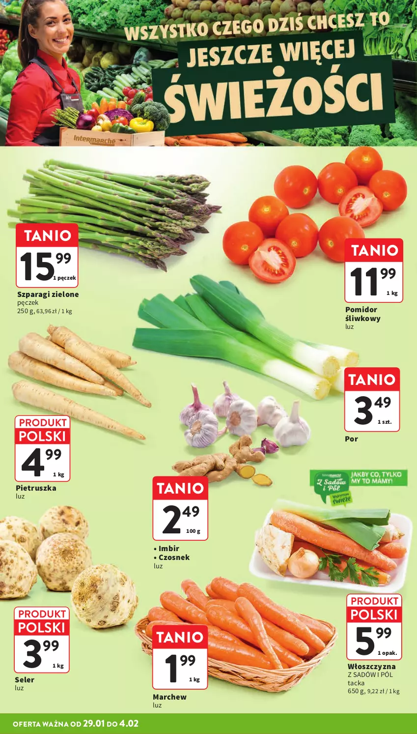 Gazetka promocyjna Intermarche - Gazetka Intermarche - ważna 29.01 do 04.02.2026 - strona 10 - produkty: Czosnek, Imbir, Pietruszka, Por