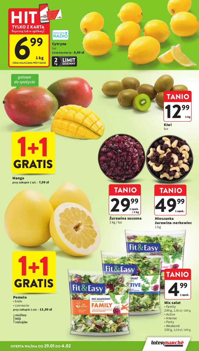 Gazetka promocyjna Intermarche - Gazetka Intermarche - ważna 29.01 do 04.02.2026 - strona 11 - produkty: Fa, Gra, Kiwi, Mango, Pomelo, Sałat