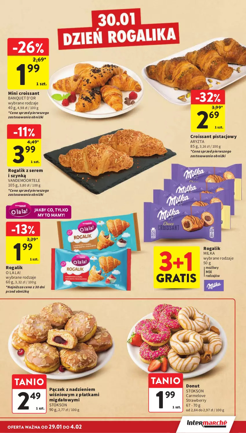 Gazetka promocyjna Intermarche - Gazetka Intermarche - ważna 29.01 do 04.02.2026 - strona 27 - produkty: Croissant, Donut, Gra, Milka, Pączek, Rogal, Ser